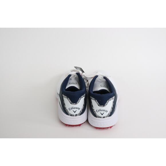 BRAND NEW Callaway Men's Golf Shoes Size 8 White Navy Red CG410WBD Spiked - Picture 6 of 9
